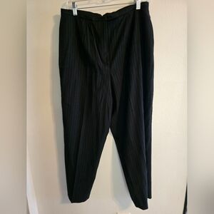 Apostrophe Women's Dark Pinstriped Dress Pants